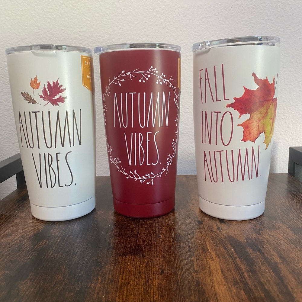 Rae Dunn Autumn themed tumblers. SOLD
